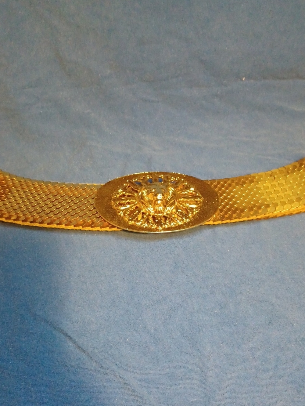 Vintage Lion Head Fish Scale Belt